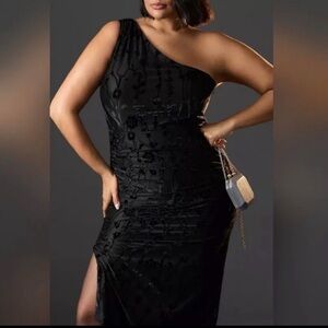 Hutch Elegant Black One-Shoulder Dress